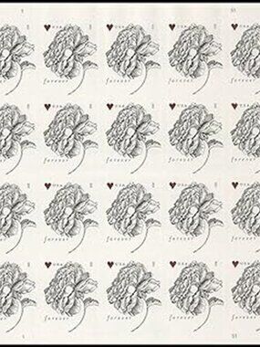 Vintage Rose forever postage stamp-lot of 100